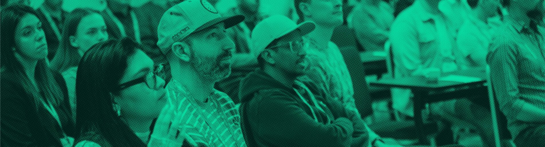 An audience seated at an eCommerce conference talk