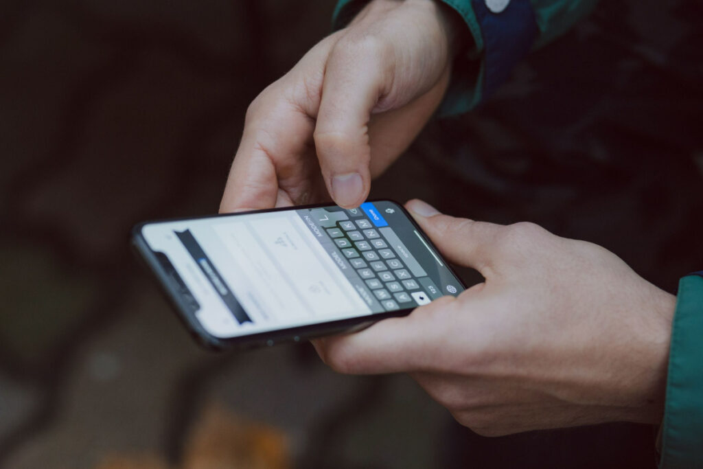 A mobile device user messaging
